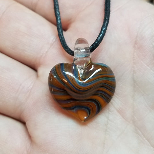 Heart Glass Pendant Clearance - The Meteorite Traders