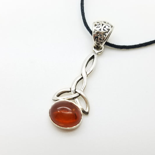 Baltic Amber Celtic Knot Pendant - The Meteorite Traders