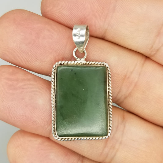 Green Jade Pendant - The Meteorite Traders