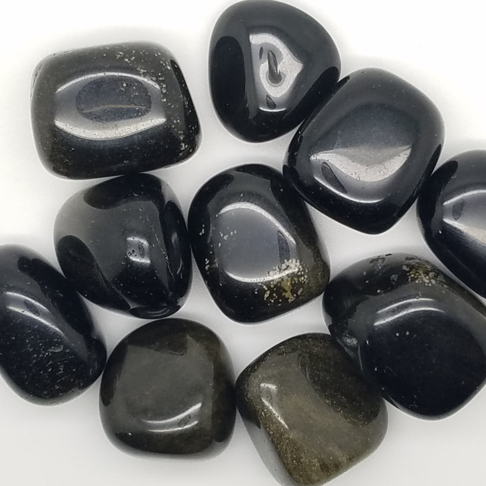 Tumbled Golden Sheen Obsidian 1pc - The Meteorite Traders