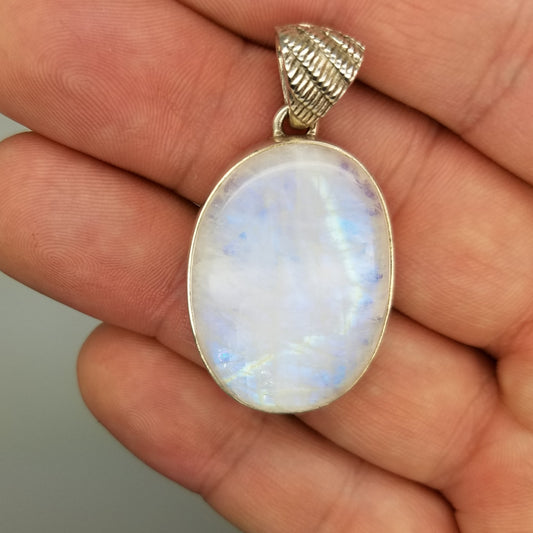 Rainbow Moonstone Pendant - The Meteorite Traders