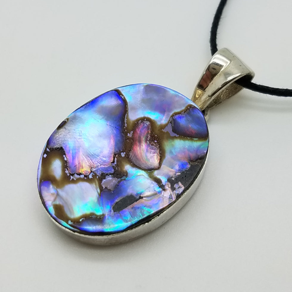 abalone pendant sterling silver