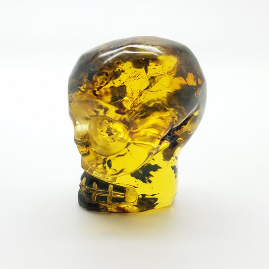 Large Skull Amber Carving - The Meteorite Traders