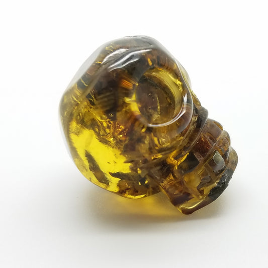 Skull Amber Carving - The Meteorite Traders