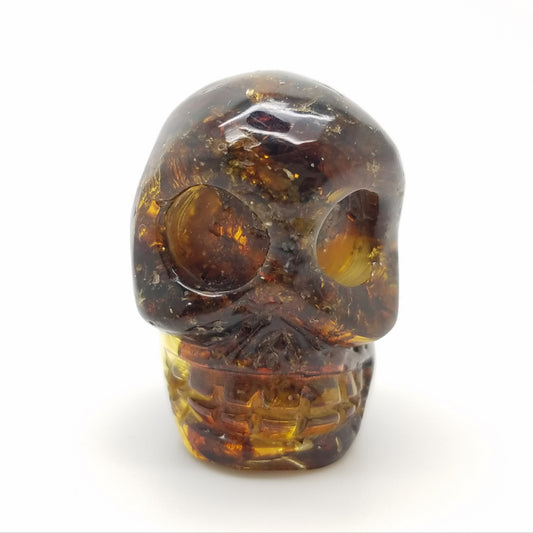 Skull Amber Carving - The Meteorite Traders