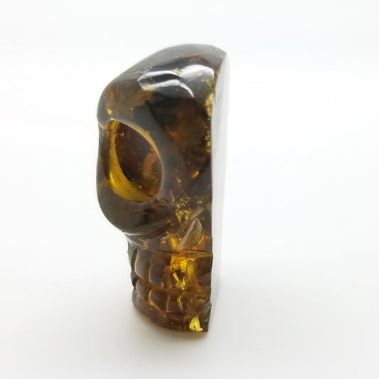 Skull Amber Carving Cabochon - The Meteorite Traders
