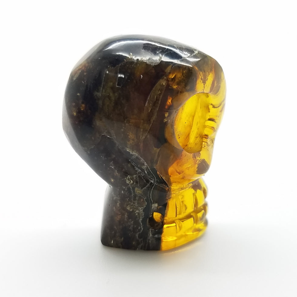 Skull Amber Carving Cabochon - The Meteorite Traders