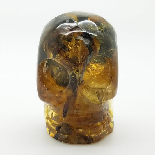 Skull Amber Carving - The Meteorite Traders