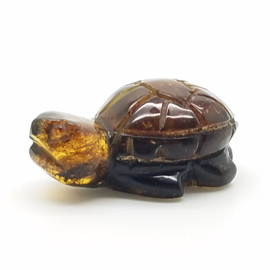 Carved Turtle in Amber - The Meteorite Traders