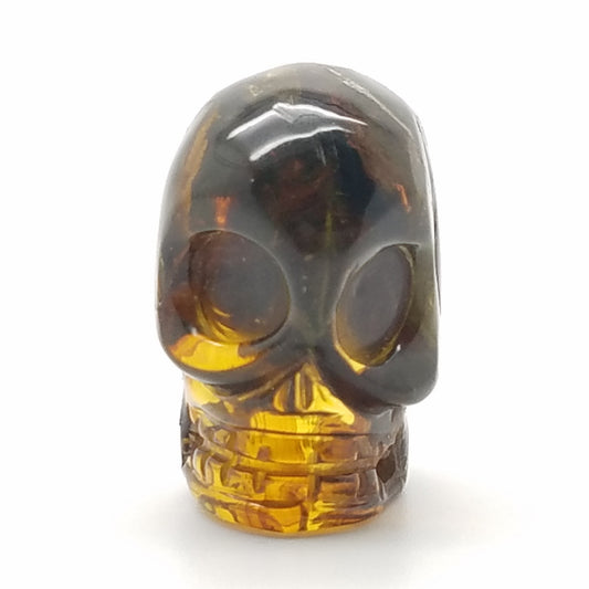 Carved Amber Skull - The Meteorite Traders