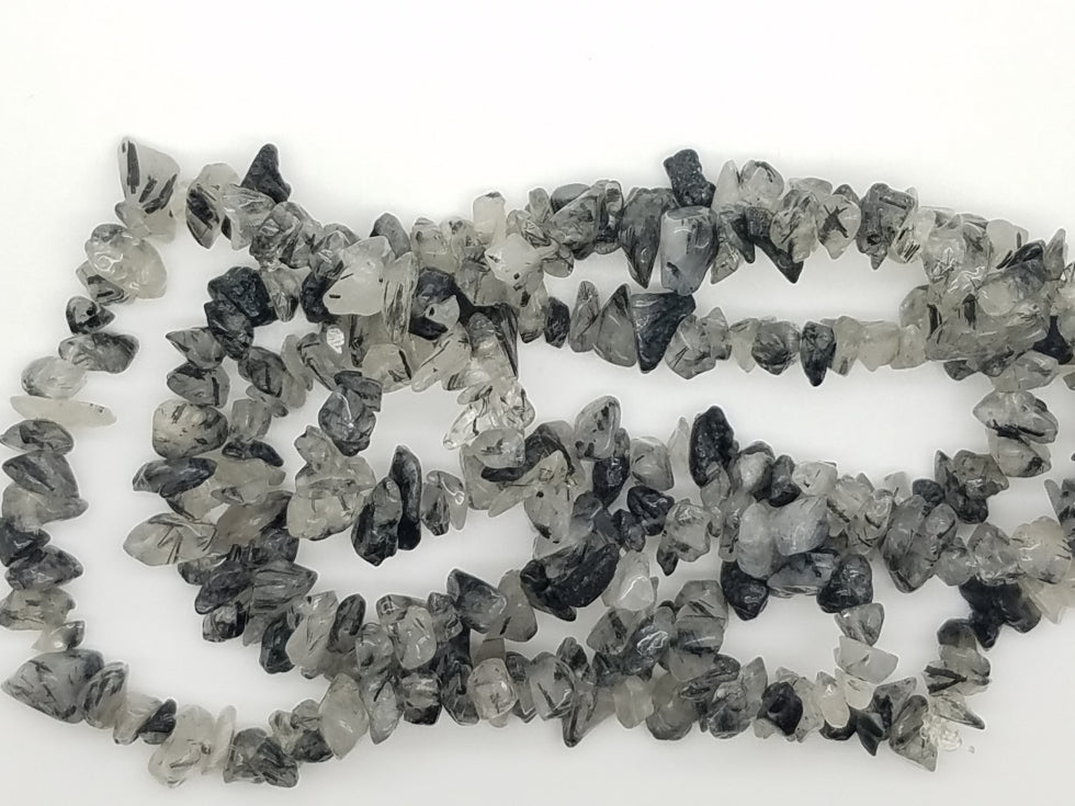 Tourmalinated Quartz Chip beads Kyanite King