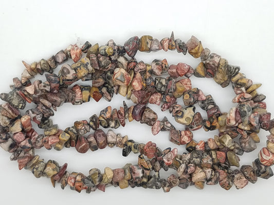 Leopard-skin Jasper Chip beads Kyanite King