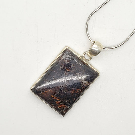 Arfvedsonite Sterling Pendant