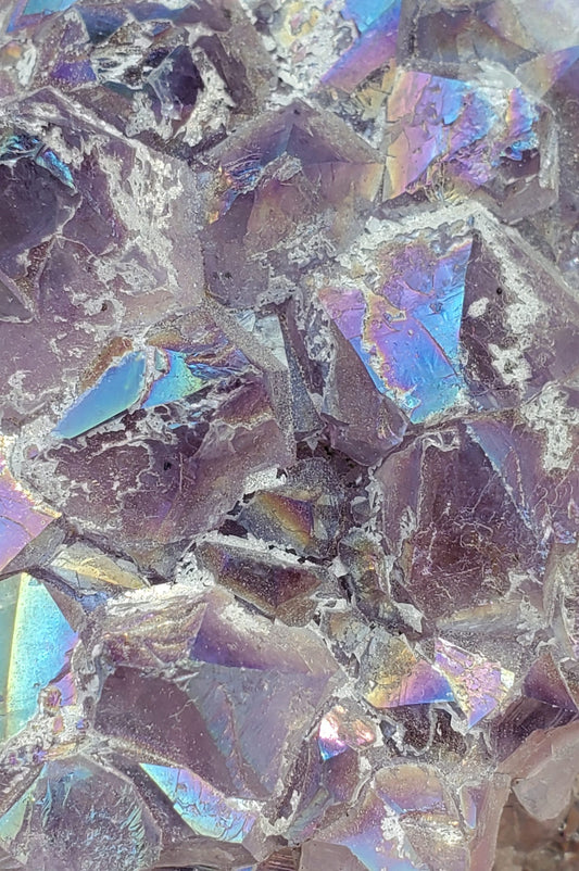 Amethyst Rainbow Aura Crystal Cluster