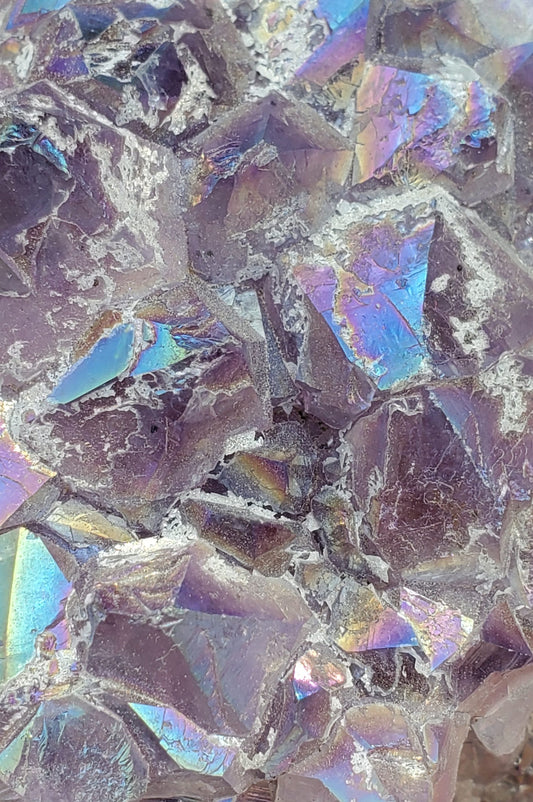 Amethyst Rainbow Aura Crystal Cluster