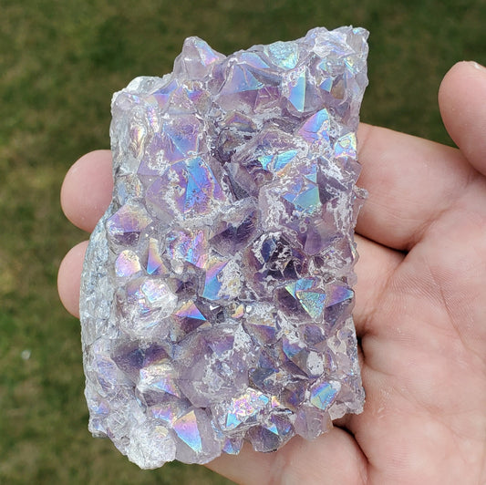 Amethyst Rainbow Aura Crystal Cluster