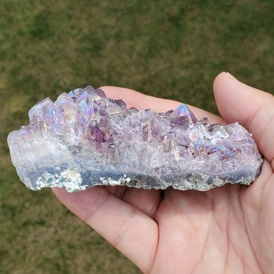 Amethyst Rainbow Aura Crystal Cluster