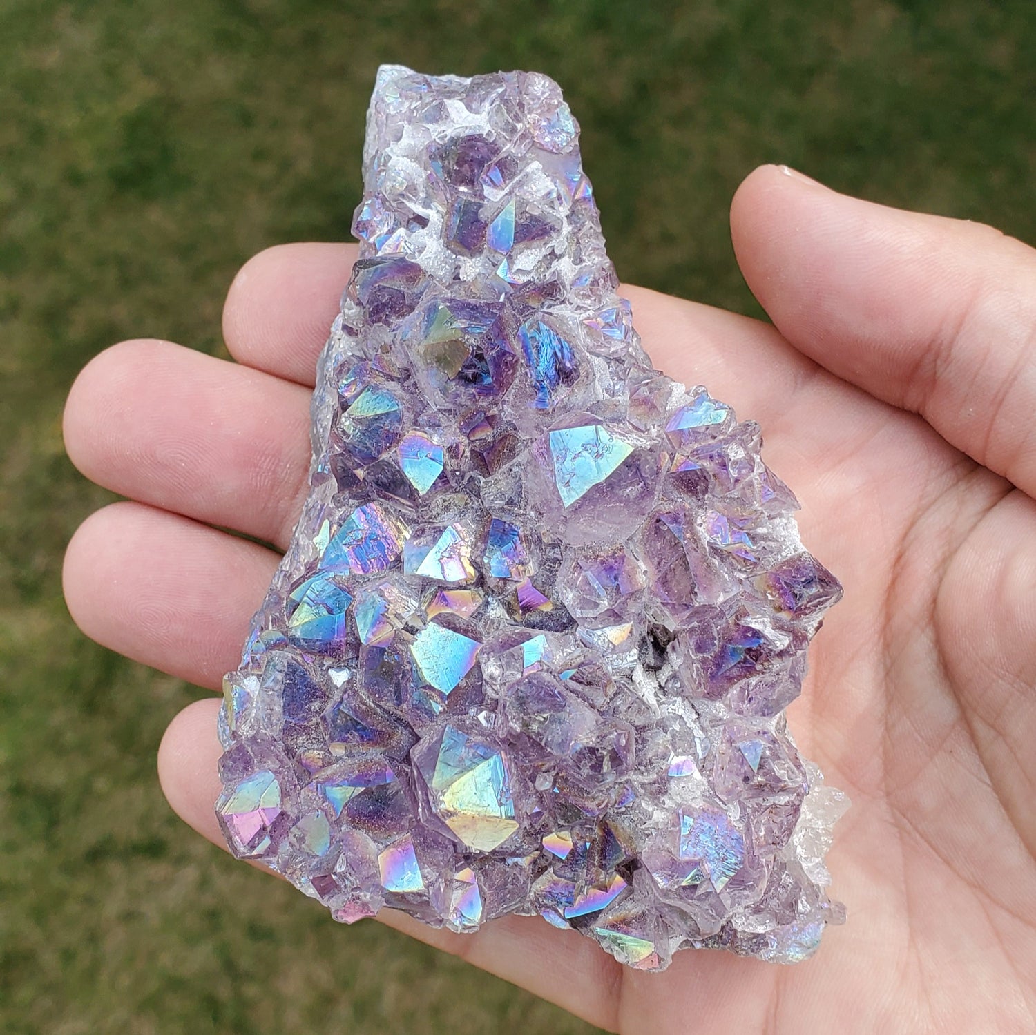 Amethyst Rainbow Aura Crystal Cluster