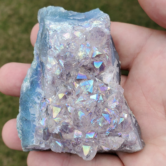 Amethyst Rainbow Aura Crystal Cluster