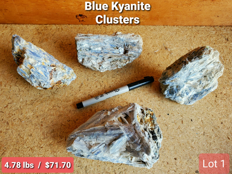 Blue Kyanite Large Clusters Wholesale lot