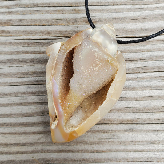 Spiralite Aura Fossil Pendant