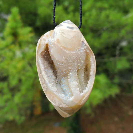 Spiralite Aura Fossil Pendant