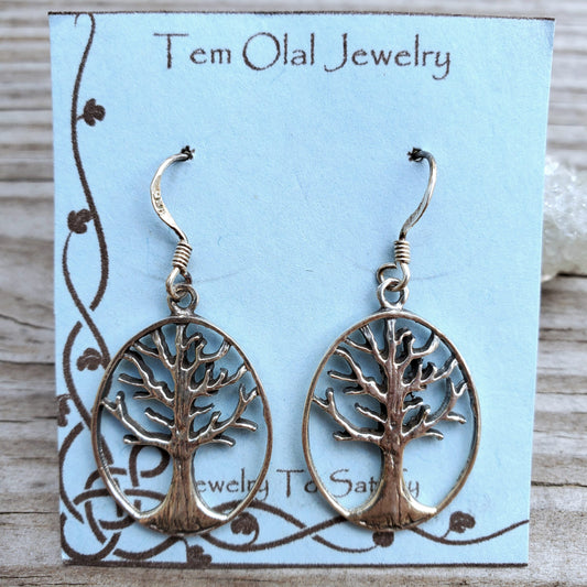 Tree Circle Earrings Tem Olal