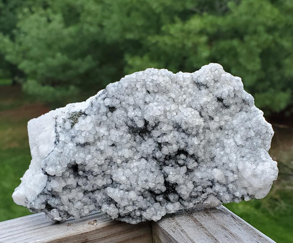 Large White Calcite with Pyrite and Fluorite Cluster