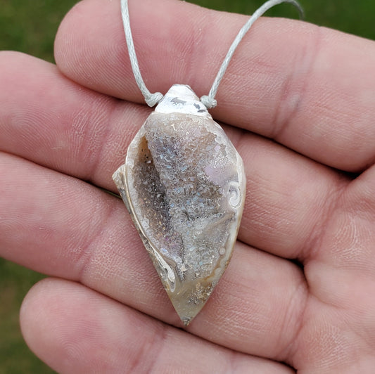 SPIRALITE Druzy Fossil Pendant SPP16