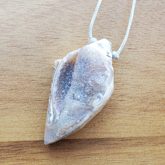 SPIRALITE Druzy Fossil Pendant SPP16