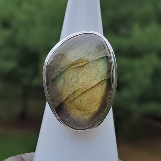 Labradorite Sterling Ring | Size 6