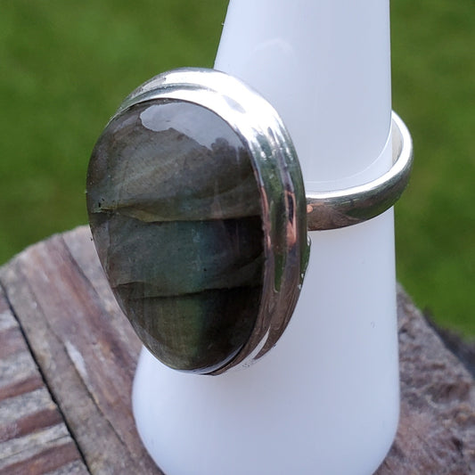 Labradorite Sterling Ring | Size 6