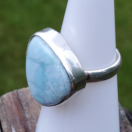 Larimar Gemstone Sterling Ring