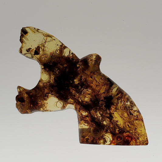 Jaguar Talisman Amber Carving