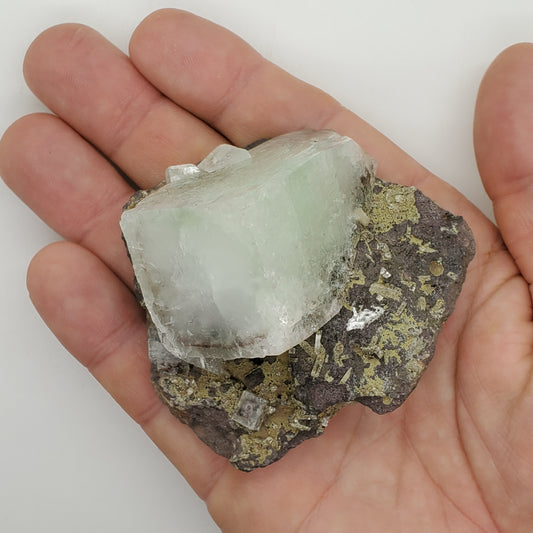 Green Apophyllite Cluster on Matrix #B2C