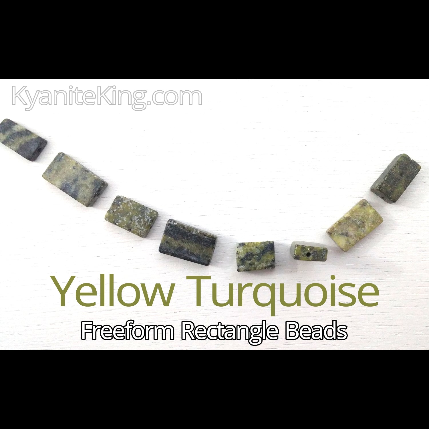Yellow Turquoise Rectangle beads
