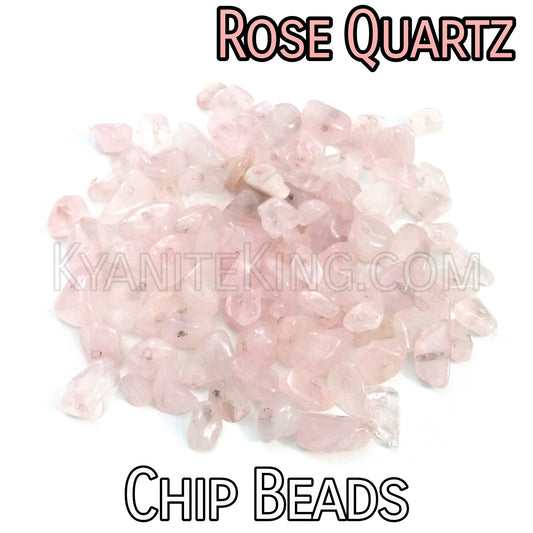 rose quartz chip beads 100-1