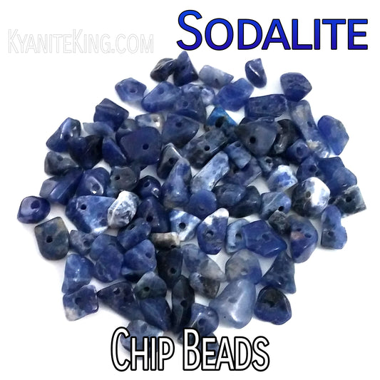 Sodalite chip beads Kyanite King Beads