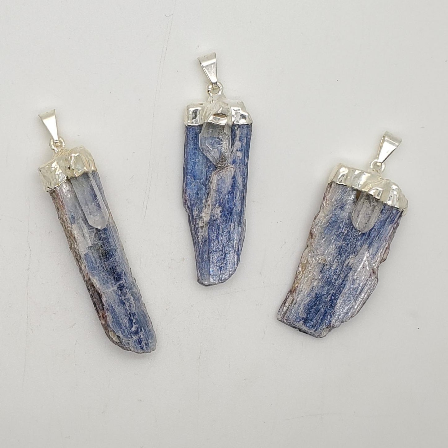 blue kyanite jewelry with quartz accent
