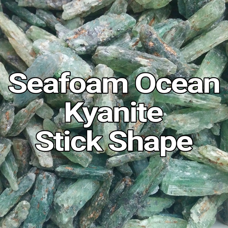 Dark Green Ocean Kyanite Stick Shape | 4oz Bag - The Meteorite Traders
