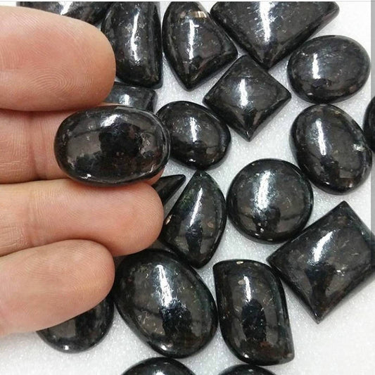 Indian Nuummite Cabochons 50 grams