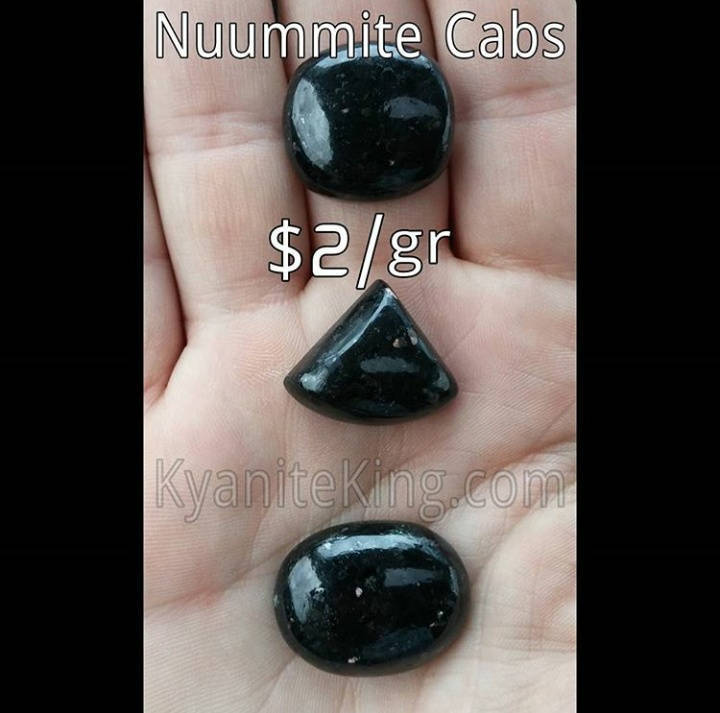 Indian Nuummite Cabochons 2 Pc