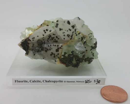 Fluorite Calcite Pyrite | Unusual and Unique Specimen | 125gr