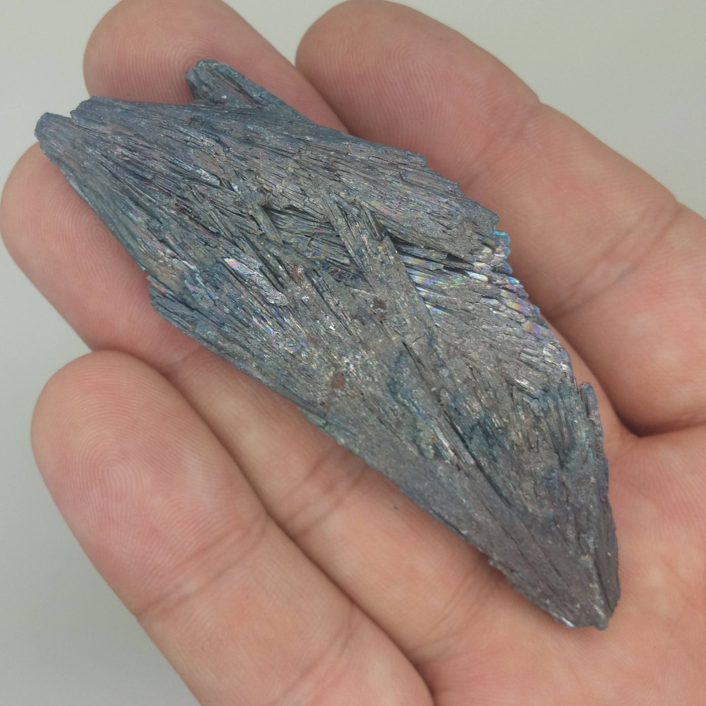 Black Kyanite Aura Specimen | Metaphysical | Opalized | Wire Wrapping | 1E