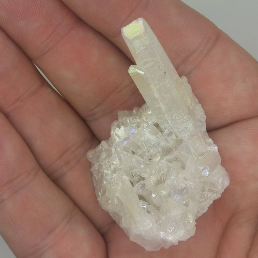 OPAL AURA Quartz Crystal Specimen | Metaphysical | Wire Wrapping | 1E