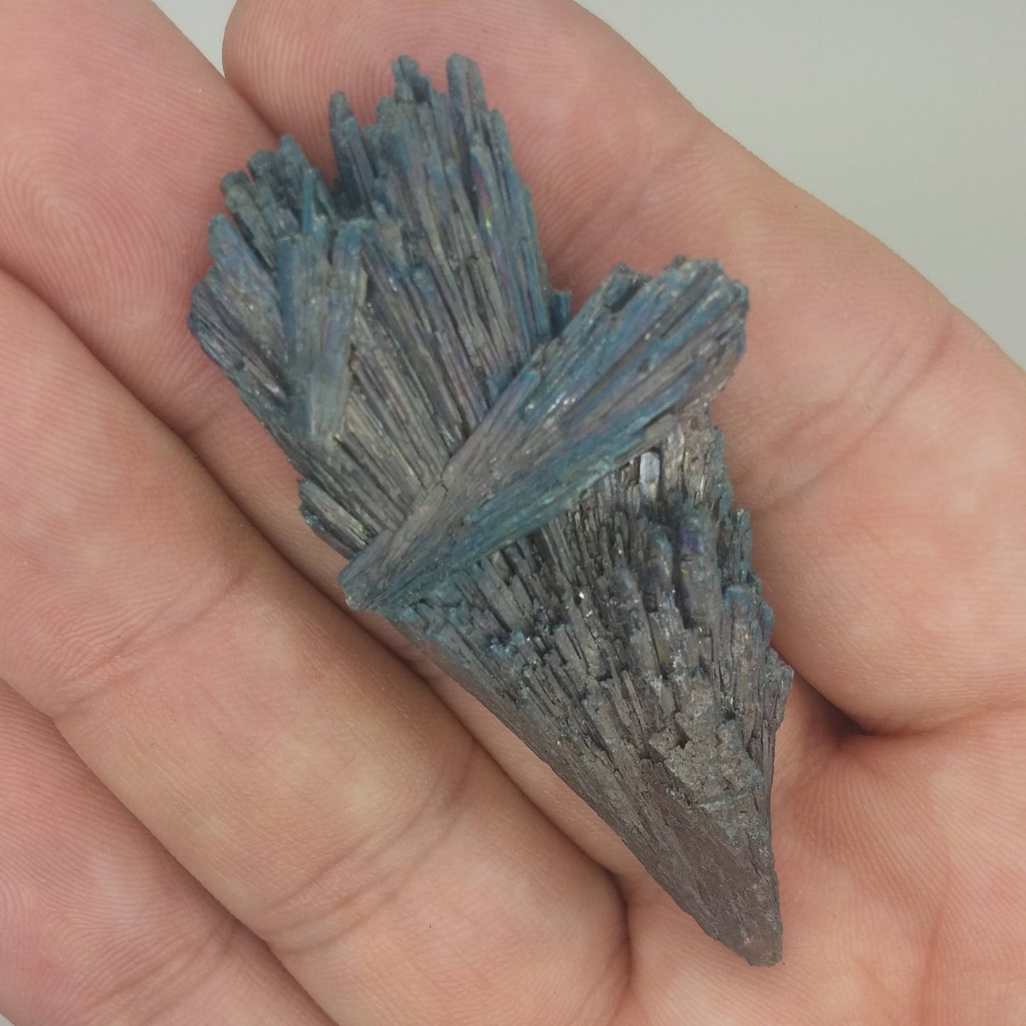 Black Kyanite Aura Specimen | Metaphysical | Opalized | Wire Wrapping | 1D
