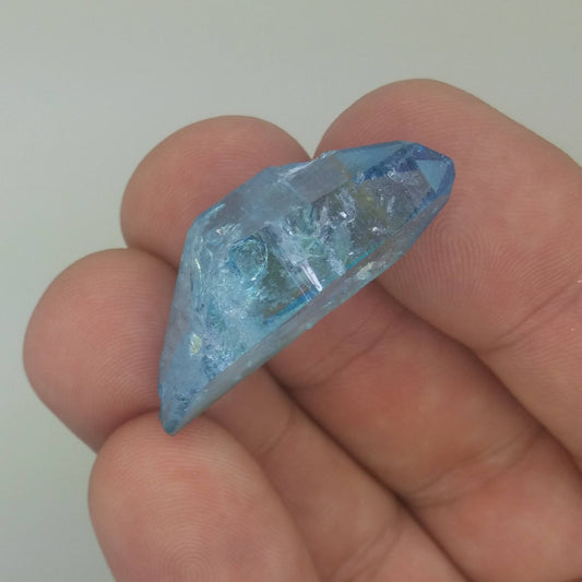 Aqua Aura Quartz Crystal Specimen | Metaphysical | Wire Wrapping | 1B