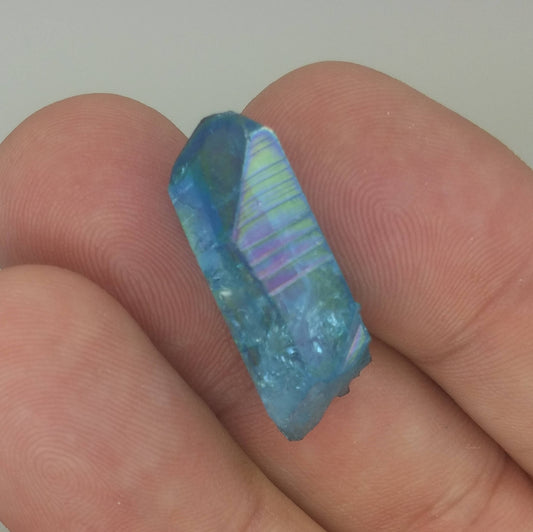 Aqua Aura Quartz Crystal Specimen | Metaphysical | Wire Wrapping | 1C