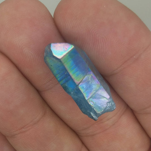 Aqua Aura Quartz Crystal Specimen | Metaphysical | Wire Wrapping | 1C