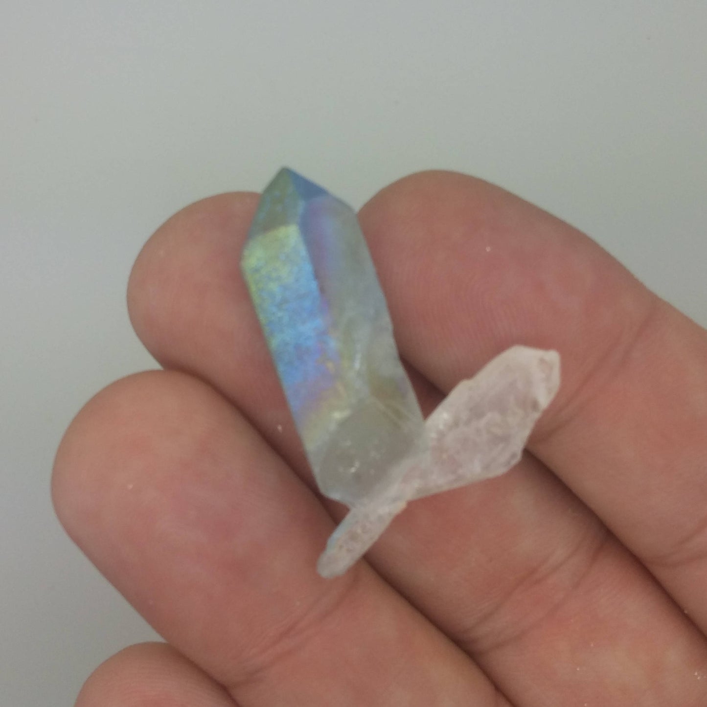 Aqua Aura Quartz Crystal Specimen | Metaphysical | Wire Wrapping | 1D